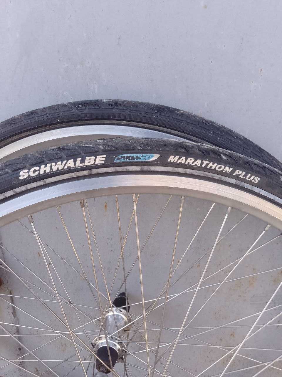 Продам колеса 28 на ободах Rigida + покришки Schwalbe Marathon Plus