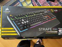 Teclado Mec Corsair Strafe RGB, layout espanhol - Silent Cherry MX Red