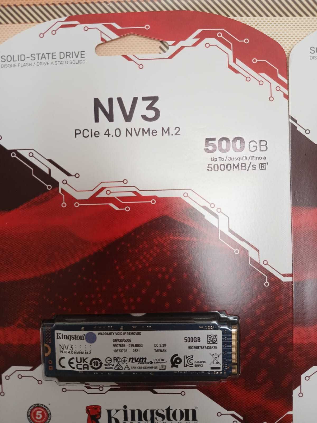 SSD M.2 2280 Kingston NV3 500GB 3D NAND NVMe PCIe Gen 4.0x4
