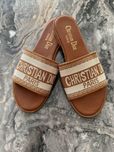 р36-41 Шльопанці Dior Slides Brown