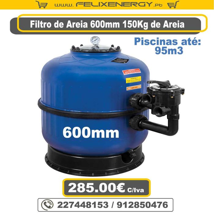 Filtro de Areia 600mm - Piscinas até 95m3