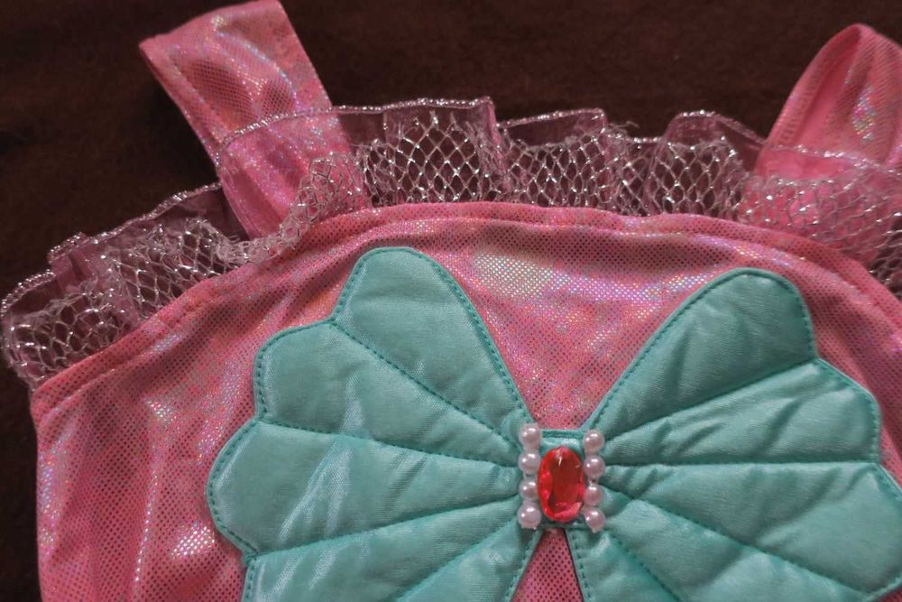 Strój karnawałowy syrenka Arielka r 104, 3-4 lata sukienka syrenka