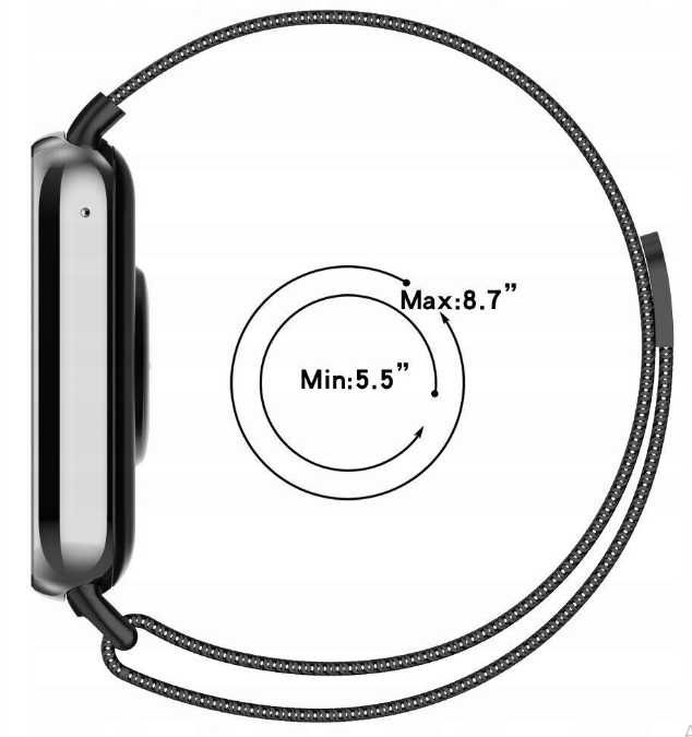 Bransoleta do XIAOMI REDMI WATCH 4 / MI BAND 8 PRO szary ttst536
