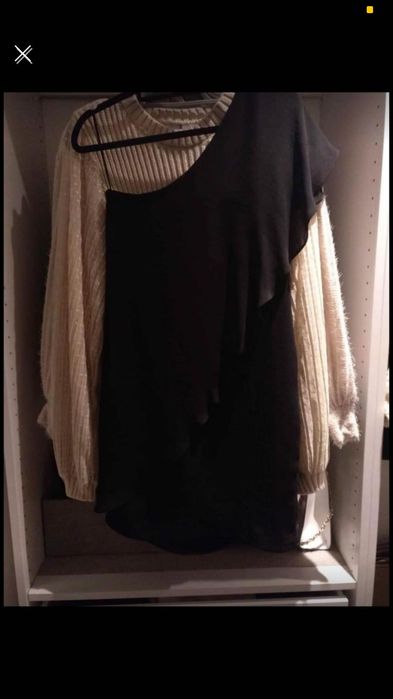 Vestido com folho Zara Xs