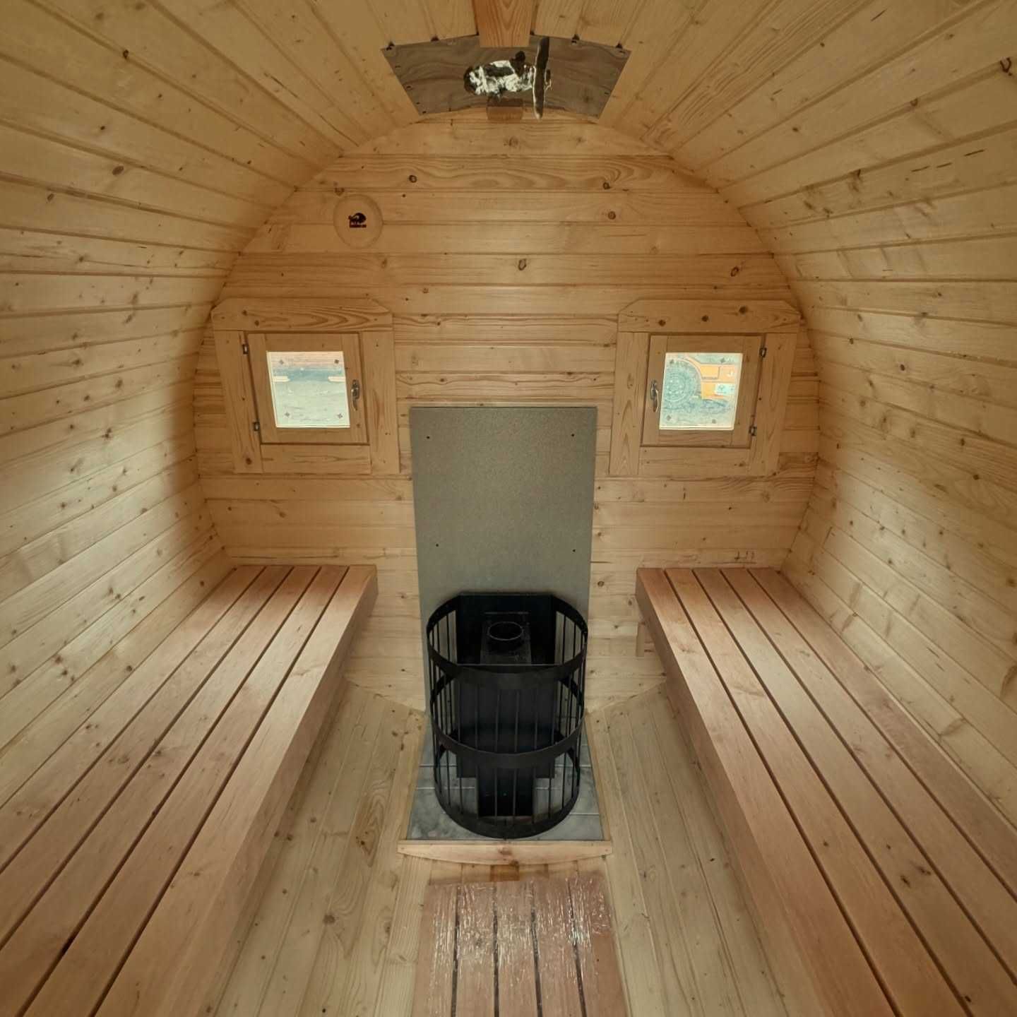 Sauna Beczka Ogrodowa 2х2 m Fińska Ruska Bania z Piecem - Producent