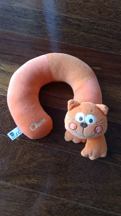 Almofada cervical Chicco gato laranja como NOVA