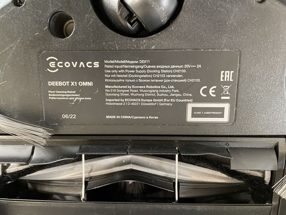 Робот-пилосос Ecovacs Deebot Х1 Omni з Німеччини.