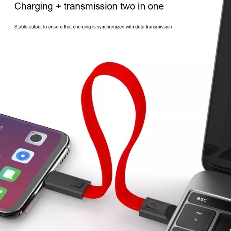 Nowy kabel USB C brelok do kluczy! 2.4A bardzo wytrzymały i praktyczny