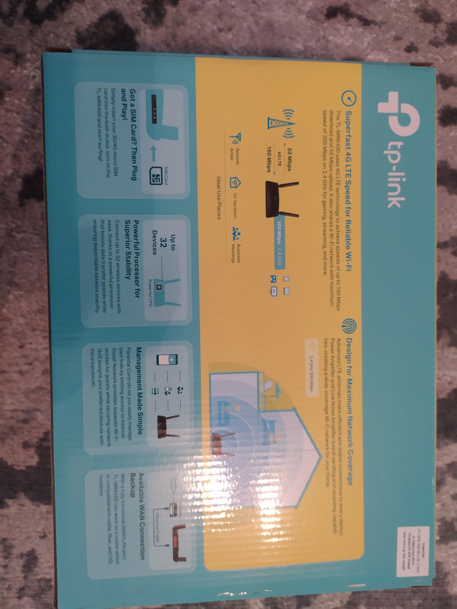 Router Wi-Fi  tp- link TL-MR6400