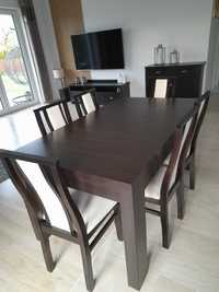 Stół BRW z 6 krzesłami do salonu lub jadalni okazja