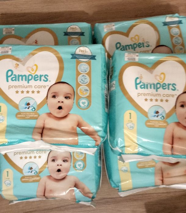 6 opakowań Pampers premium care