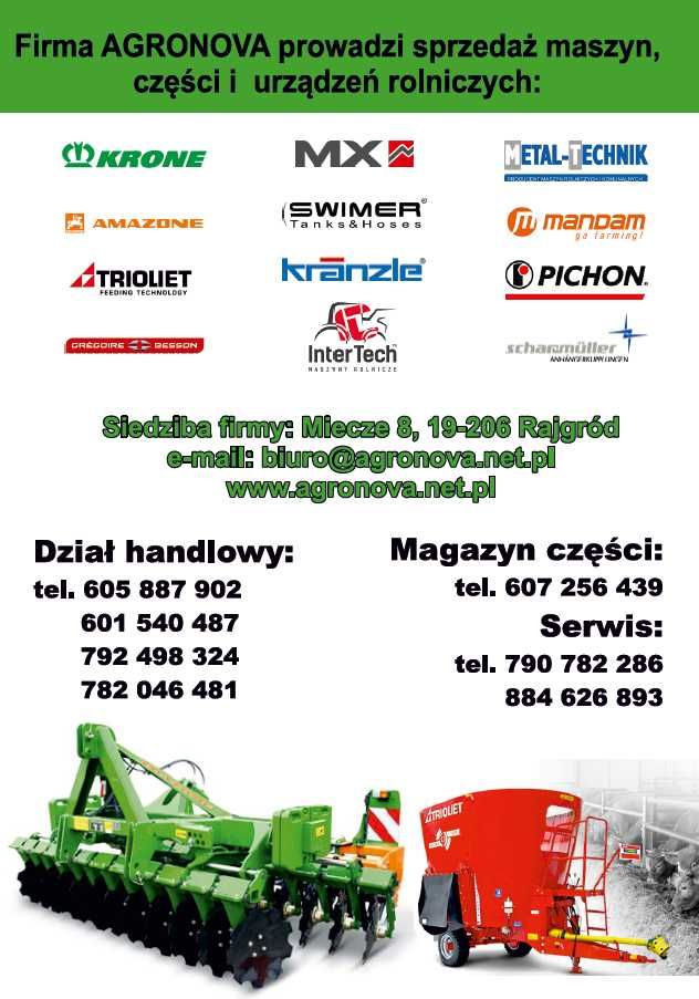 Czujnik sensor, potencjometr Krone AX MX ZX Fortima Comprima Swadro