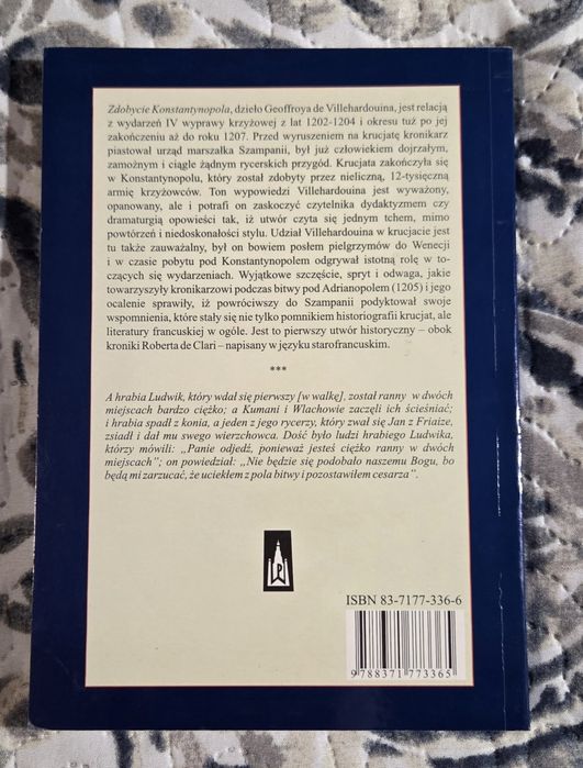 Zdobycie Konstantynopola Geoffroy de Villehardouin