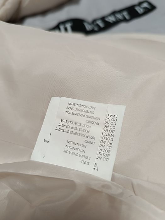 Długa kurtka zimowa damska kremowa nowa oversize