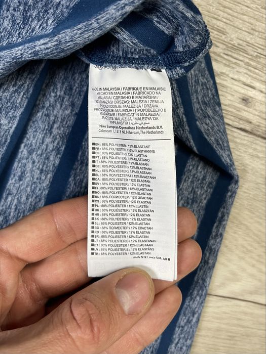 Nike dri-fit running кофта лонгслив M размер беговая синяя оригинал