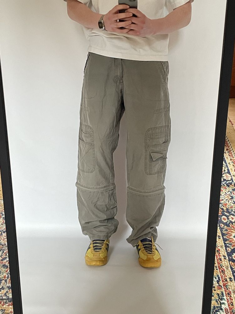 Широкі нейлонові карго штани вінтаж cargo pants vintage каргоси трансф