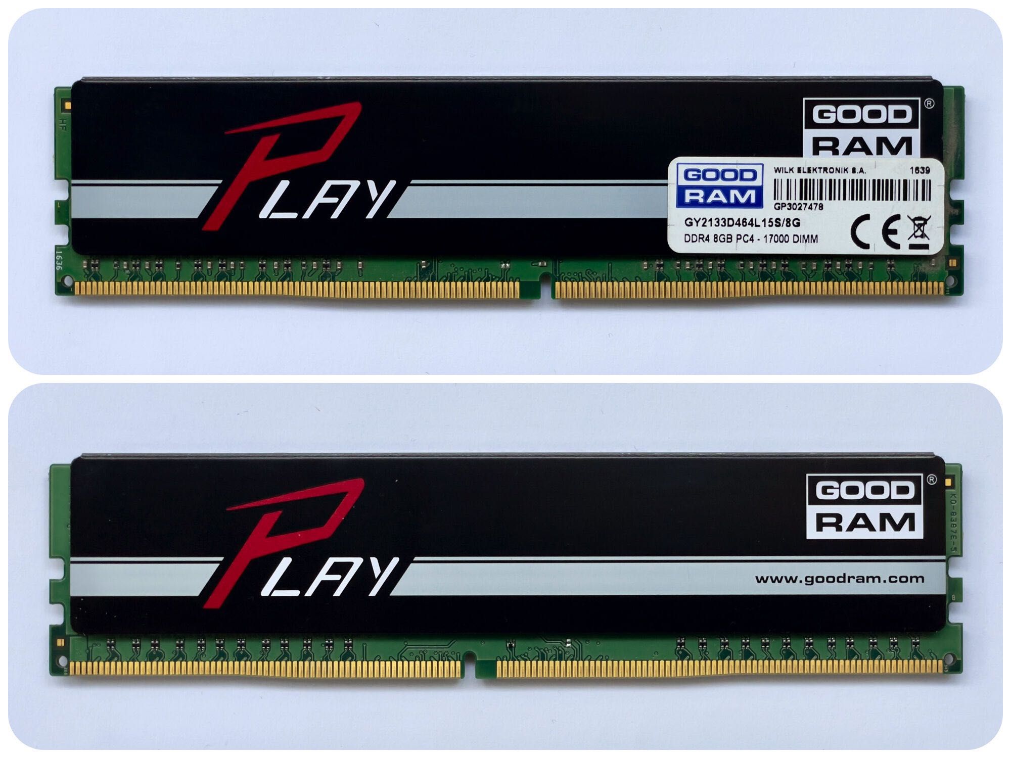 Оперативна пам’ять 16GB DDR4, 2x8GB