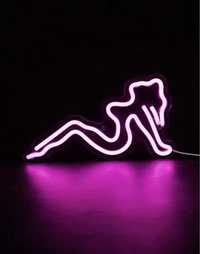 Neon LED kobieta Kobieca sylwetka USB