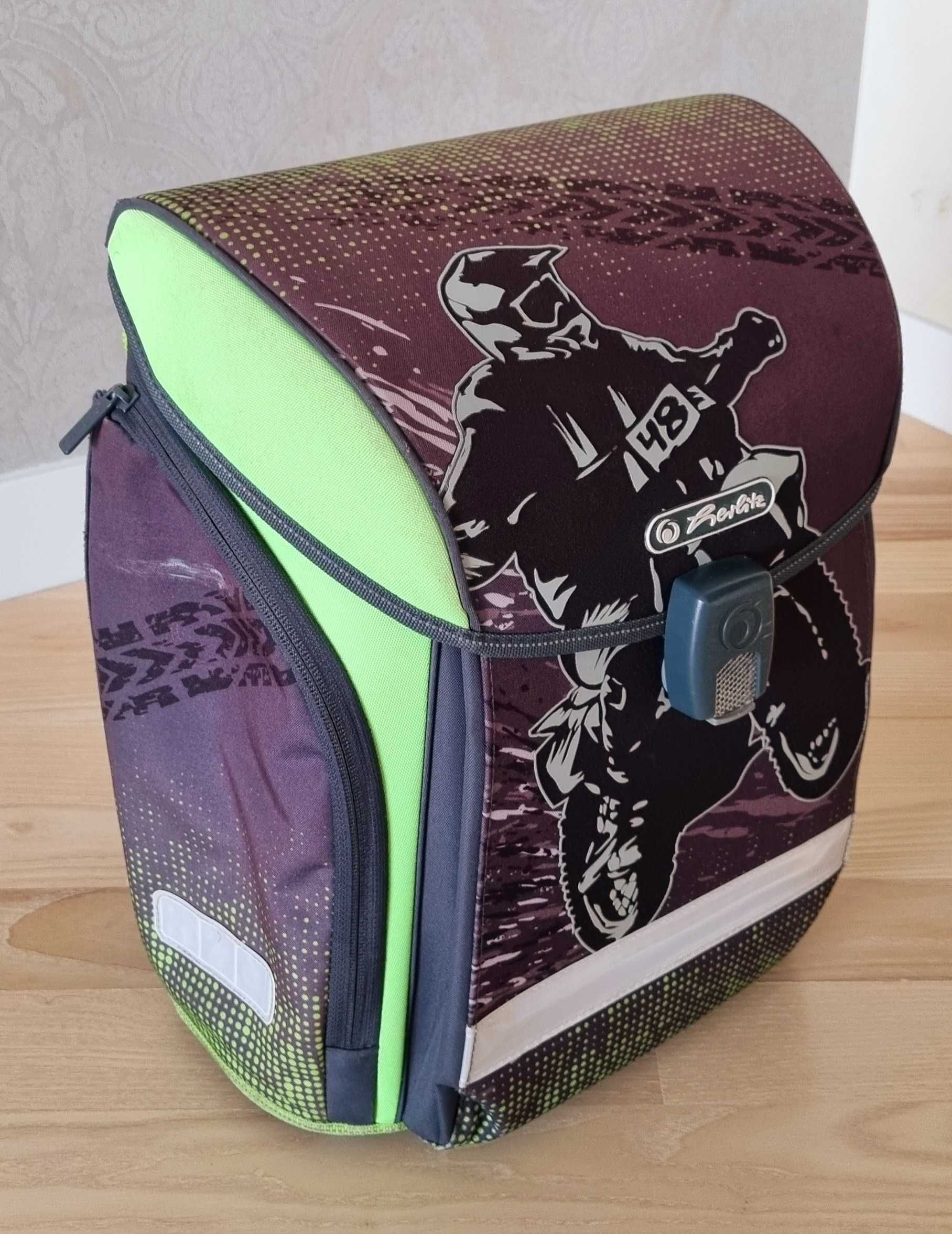 Шкільний рюкзак, ранець Herlitz Midi Plus Motocross з наповненням