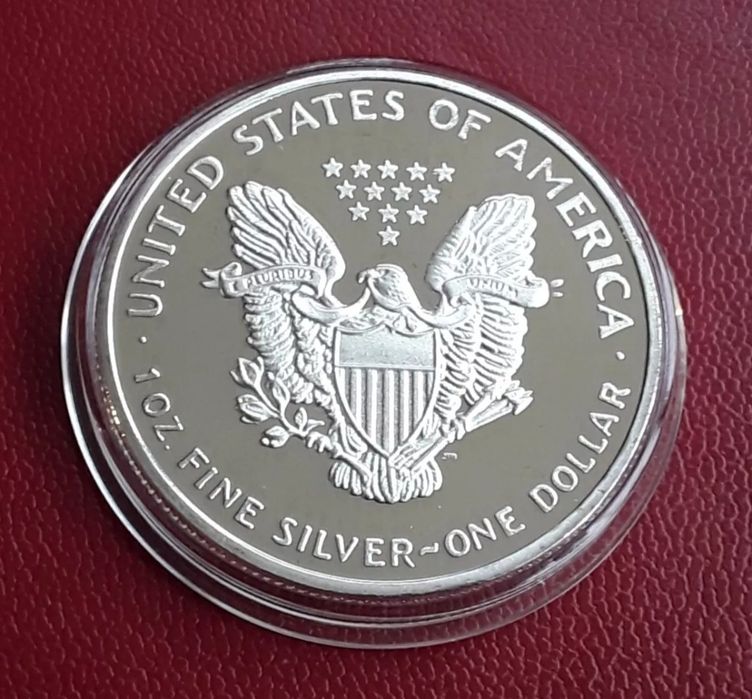 Moeda 2020 U.S.A $1 Silver Plated 1oz Liberty