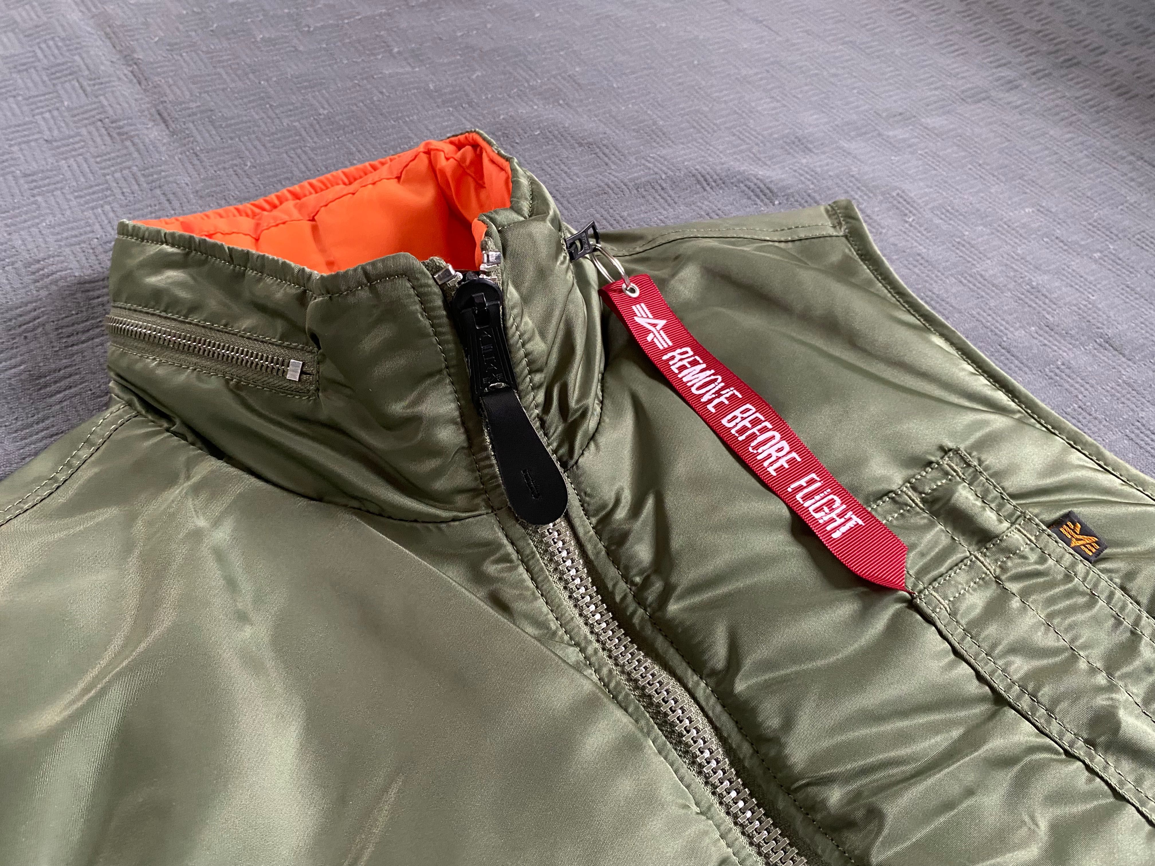 Alpha Industries MA-1 kurtka bezrękawnik kamizelka L green NOWY !!!