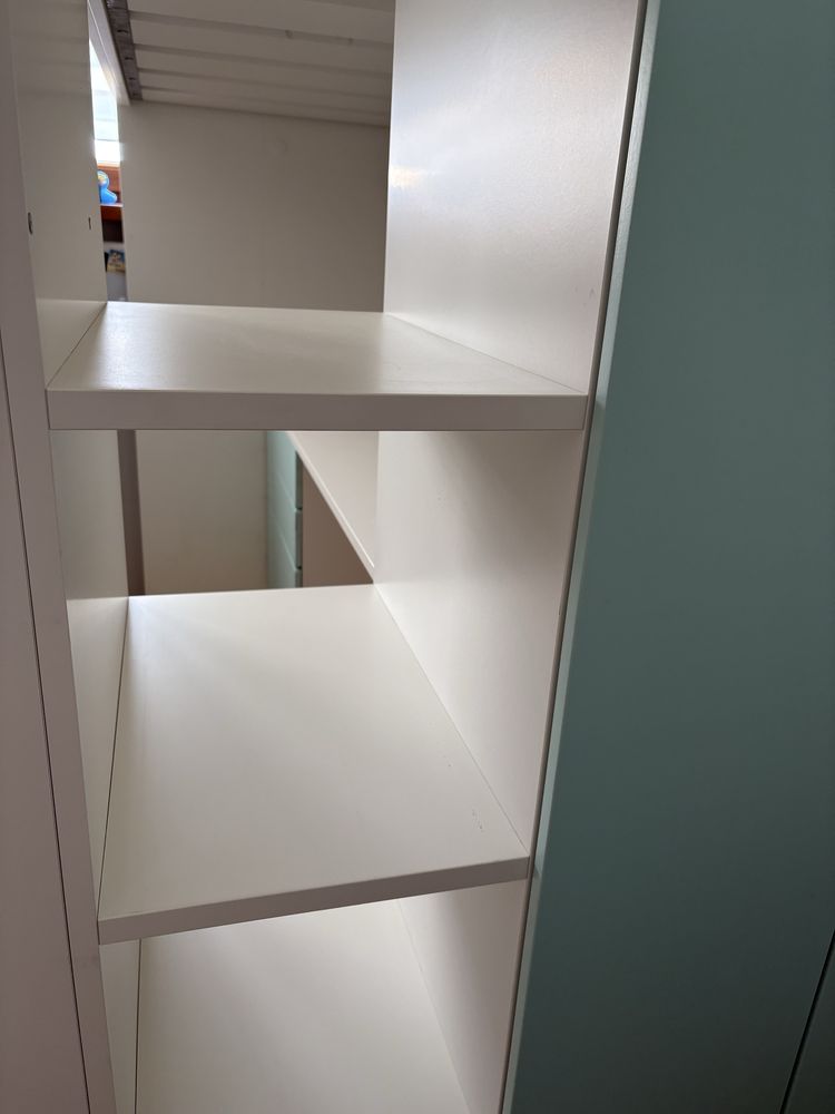 Łóżko piętrowe z biurkiem i szafą IKEA SMASTAD