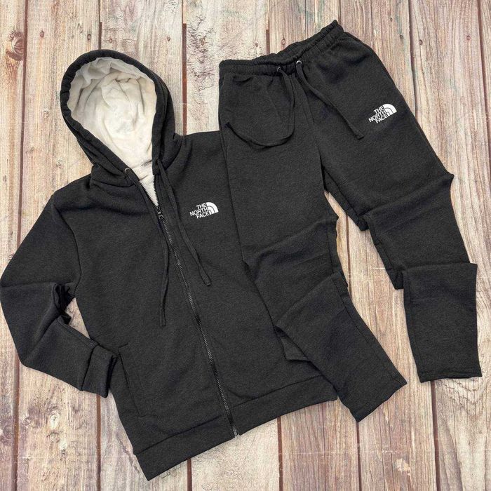 Спортивный костюм мужской на меху The North Face теплый зимний tnf