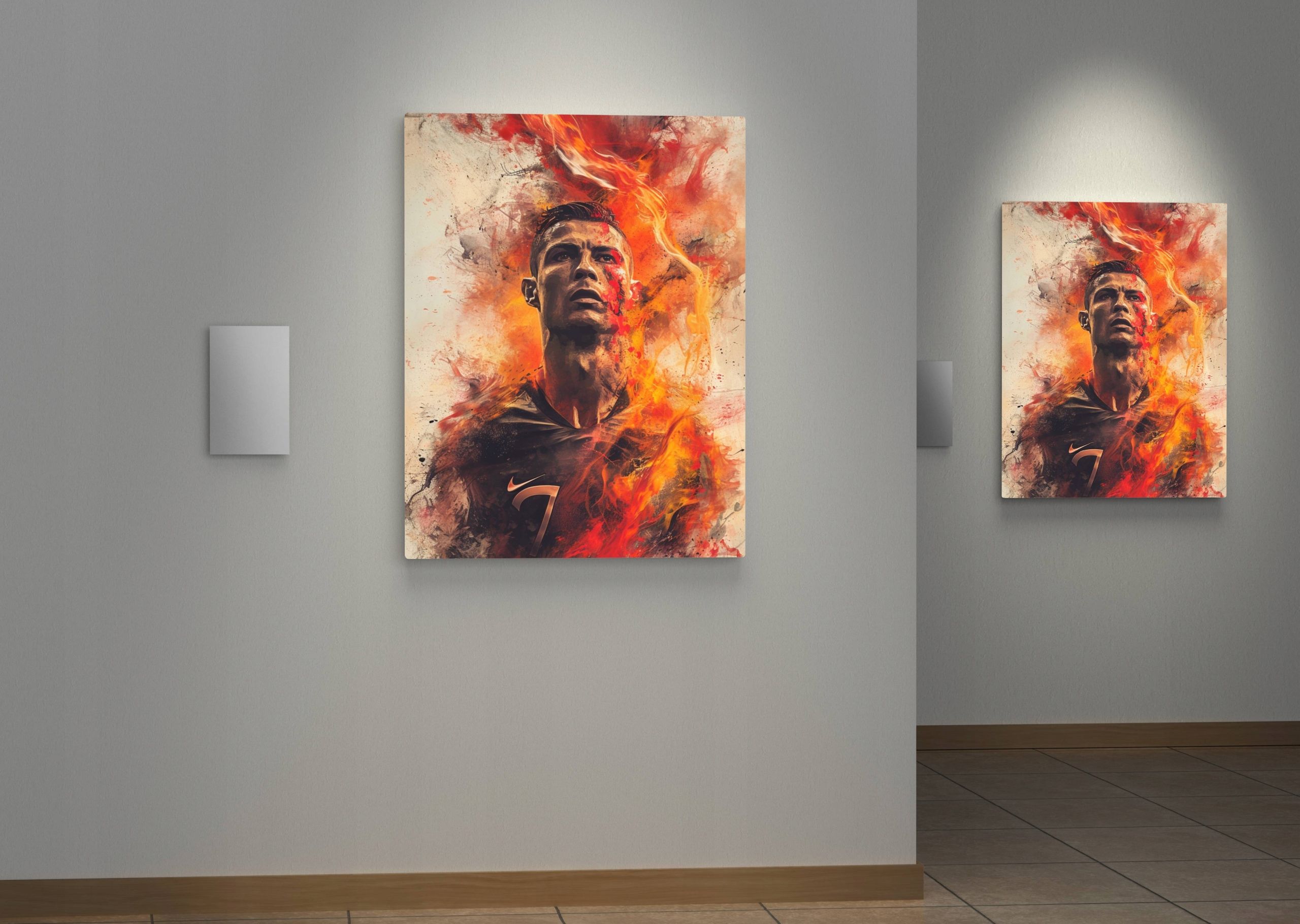 Obraz na płótnie Cristiano Ronaldo 90x120 cm nowoczesny styl do domu