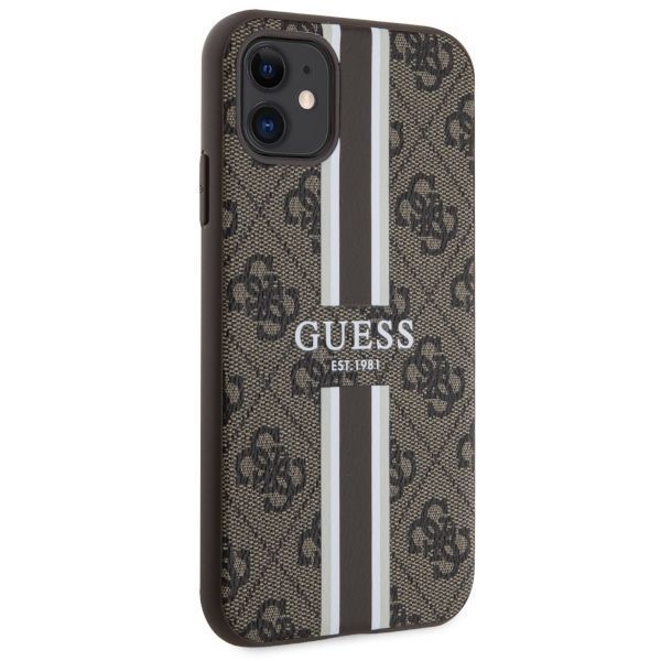 Guess Etui iPhone 11 / Xr Brązowe z Magnesem MagSafe