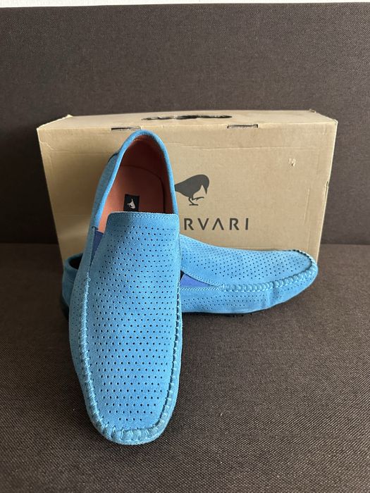 Блакитні мокасини Carvari