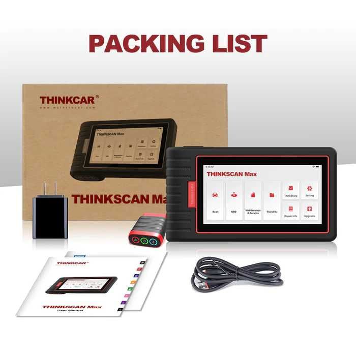 Автосканер Thinkcar Thinkscan max, безстрокові оновлення, 28 сервісів