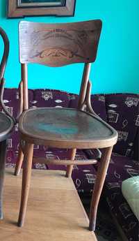 Krzesło PRL z grafiką