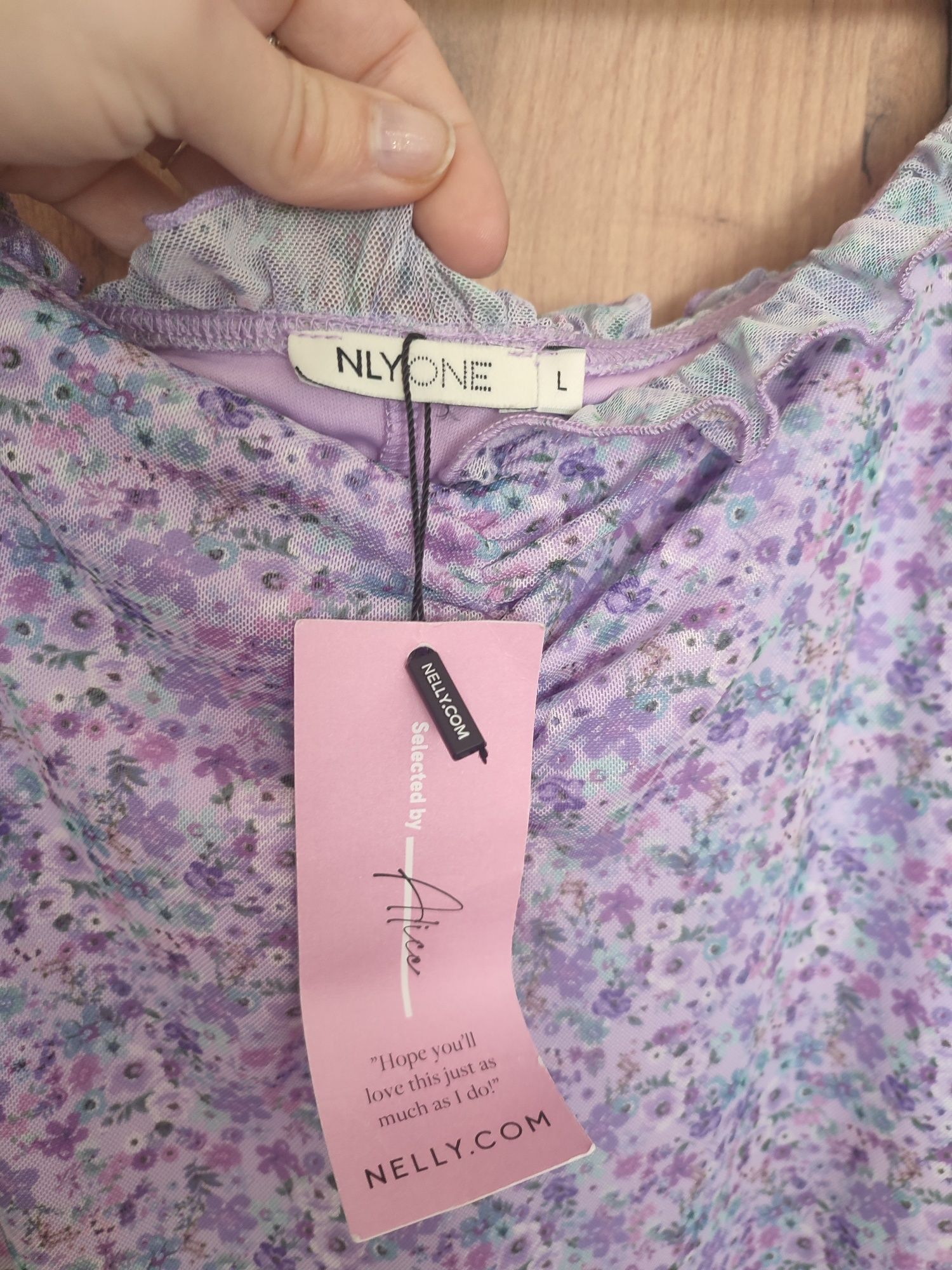 Sukienka na lato nowa liliowa w Kwiatki  m/l