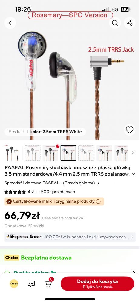 Sluchawki, pchełki, earbuds, FAAEAL Monk Chi-Fi