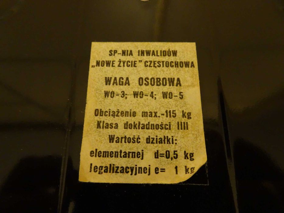 Waga łazienkowa PRL, waga osobowa WO-5 vintage, PRL, retro