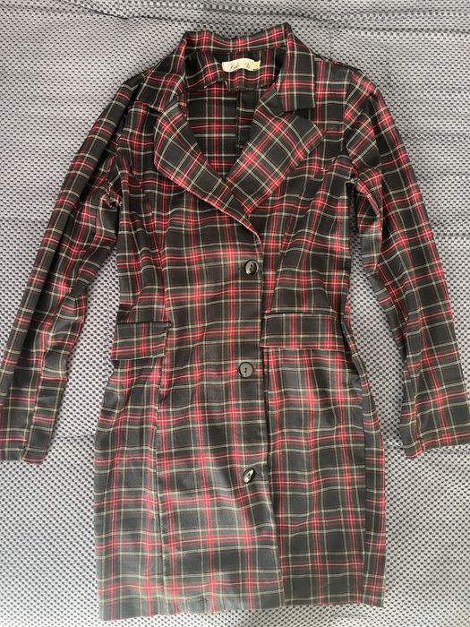 Сукня жекет (вклітинку)