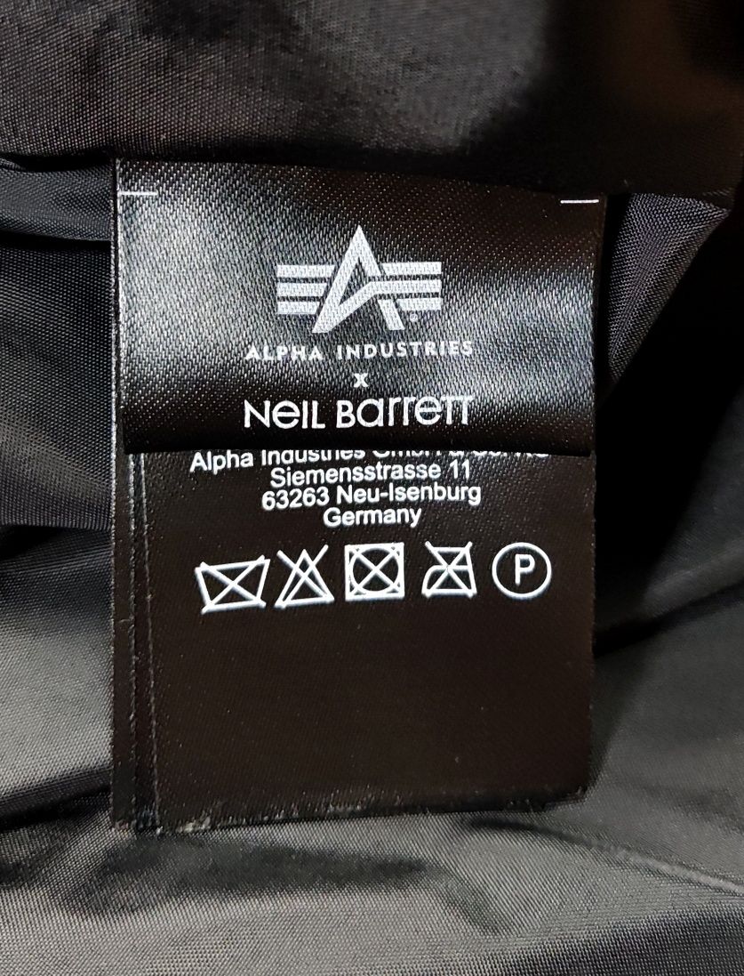 Alpha Industries Neil Barrett męska kurtka w rozmiarze M