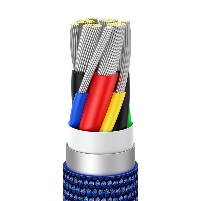 Kabel Baseus Crystal Shine USB Typ C 100W 1,2m Niebieski