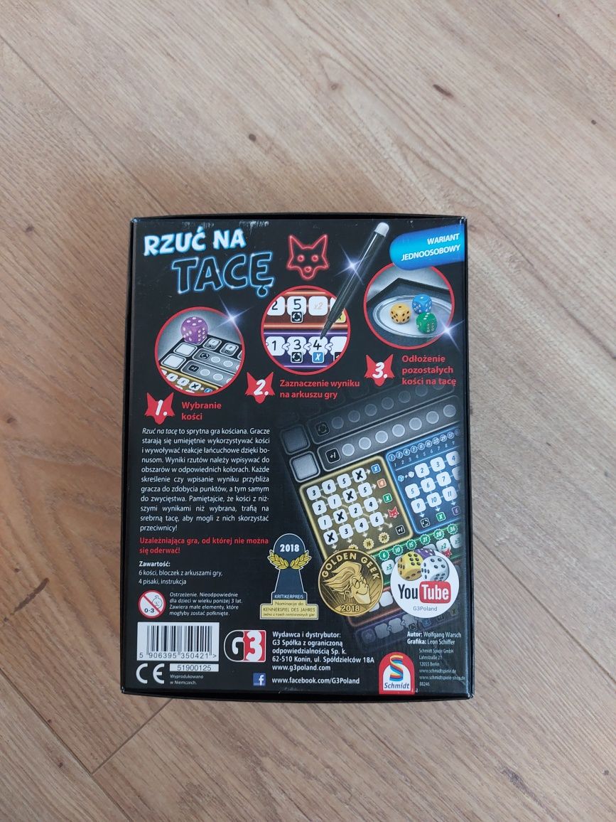 Gra planszowa rzuć na tace nowa Kraków