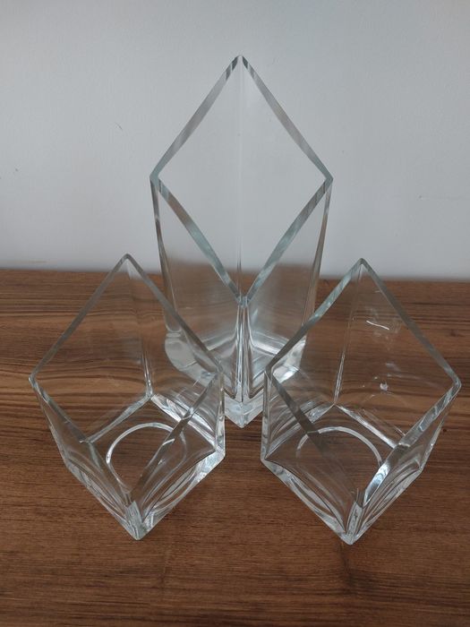 Conjunto de 3 peças de vidro