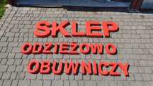 Litery ze styropianu 3d reklama sklep odzieżowo obuwniczy nowe