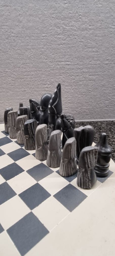Tabuleiro xadrez em pedra sabão