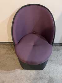 Fotel pufa z oparciem kolor fiolet wrzos stan idealny