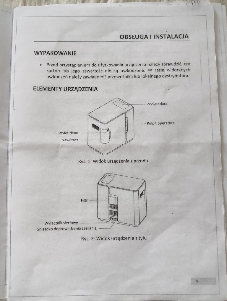 Koncentrator Tlenu YU-300 do domowego użytku