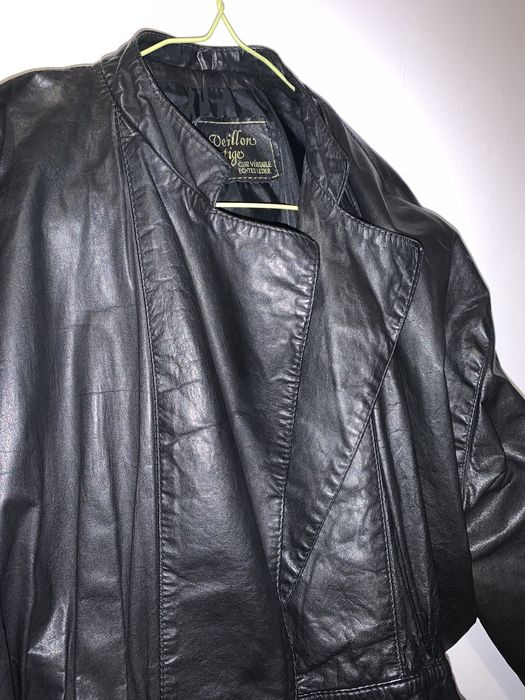 Вінтажна шкіряна куртка