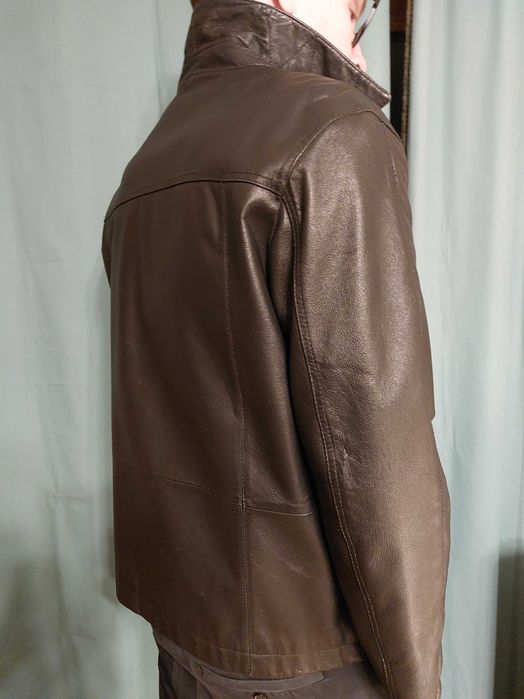 Czarna kurtka skórzana na zamek, męska, Angelo Litrico, dla C & A, XL