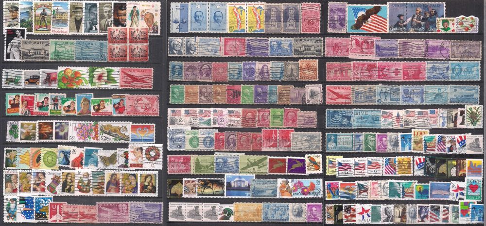 Почтовые марки северной Америки США 232 шт