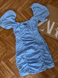 Платье голубое Zara S
