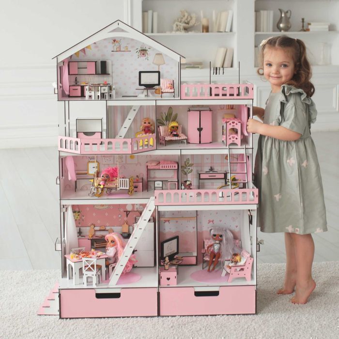 Ляльковий будинок дом для кукол Модный Особняк ЛОЛ Кукольный домик LOL