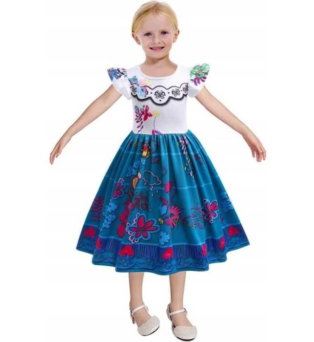 KOSTIUM KSIĘŻNICZKI SUKIENKA Dla dzieci Strój Halloween Karnawał 9 Lat